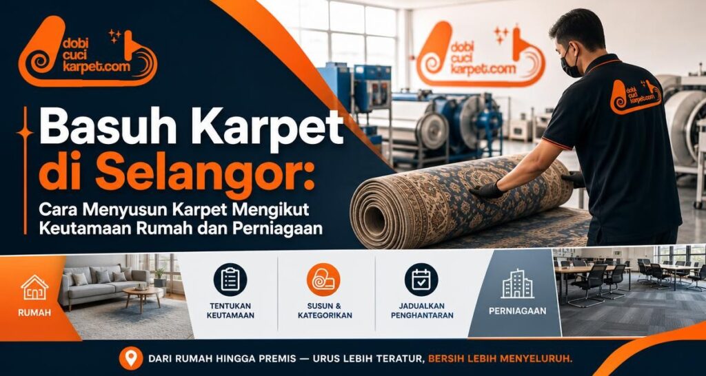 Basuh Karpet di Selangor: Cara Menyusun Karpet Mengikut Keutamaan Rumah dan Perniagaan - Dobi Cuci Karpet
