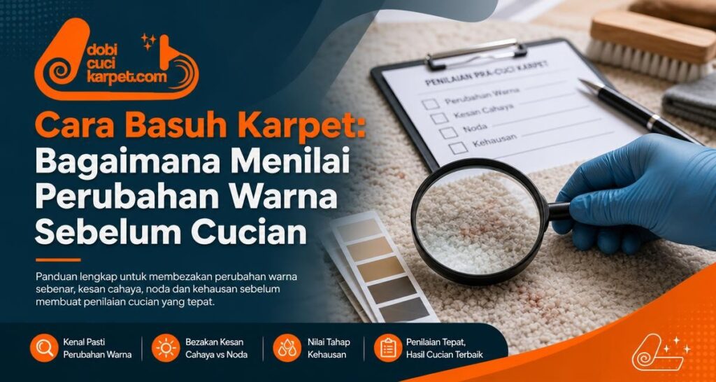 Cara Basuh Karpet: Bagaimana Menilai Perubahan Warna Sebelum Cucian - Dobi Cuci Karpet