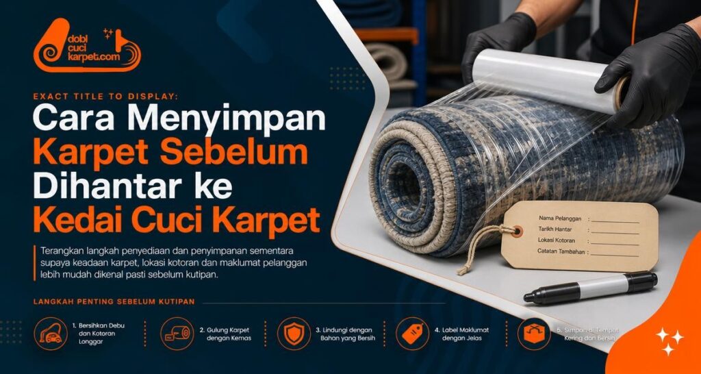 Cara Menyimpan Karpet Sebelum Dihantar ke Kedai Cuci Karpet - Dobi Cuci Karpet