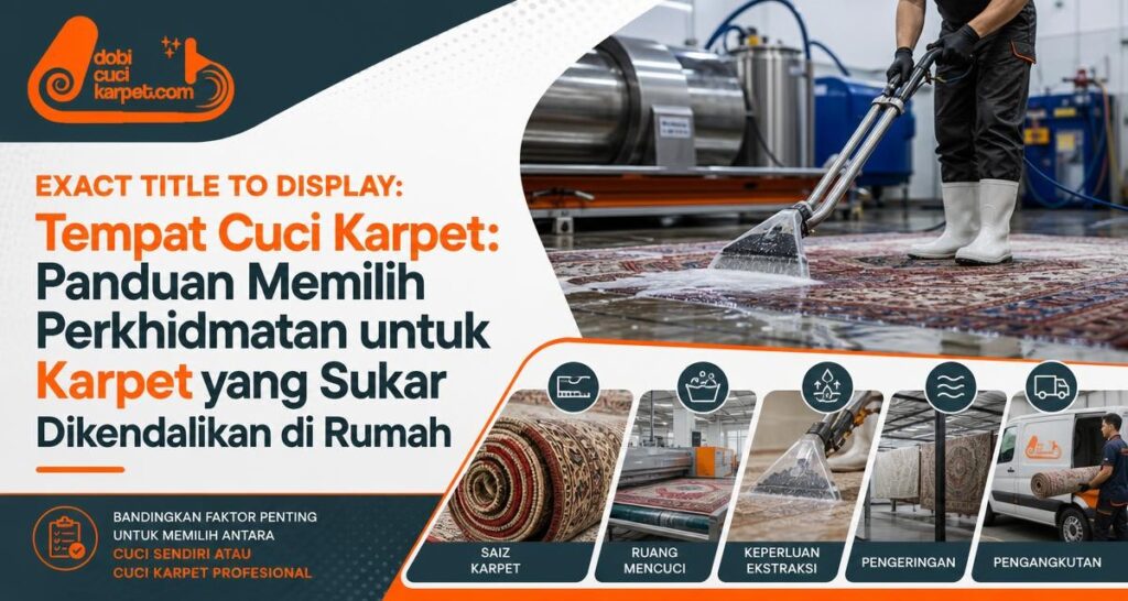 Tempat Cuci Karpet: Panduan Memilih Perkhidmatan untuk Karpet yang Sukar Dikendalikan di Rumah - Dobi Cuci Karpet