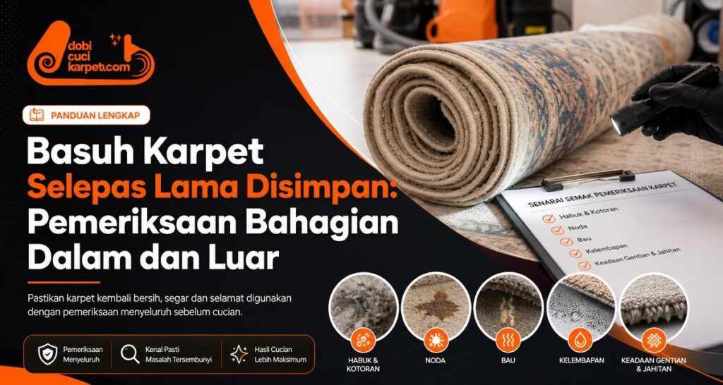 Basuh Karpet Selepas Lama Disimpan: Pemeriksaan Bahagian Dalam dan Luar - Dobi Cuci Karpet