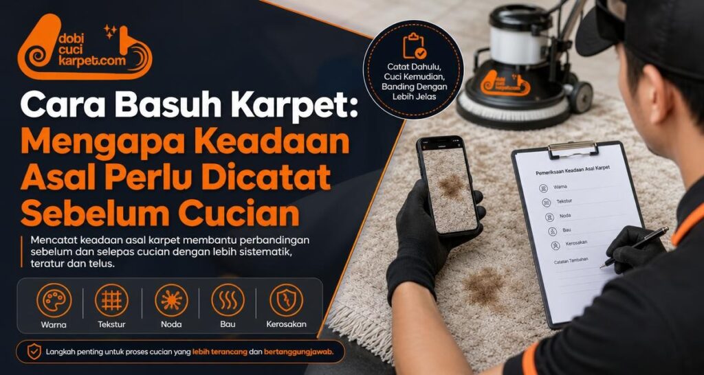 Cara Basuh Karpet: Mengapa Keadaan Asal Perlu Dicatat Sebelum Cucian - Dobi Cuci Karpet