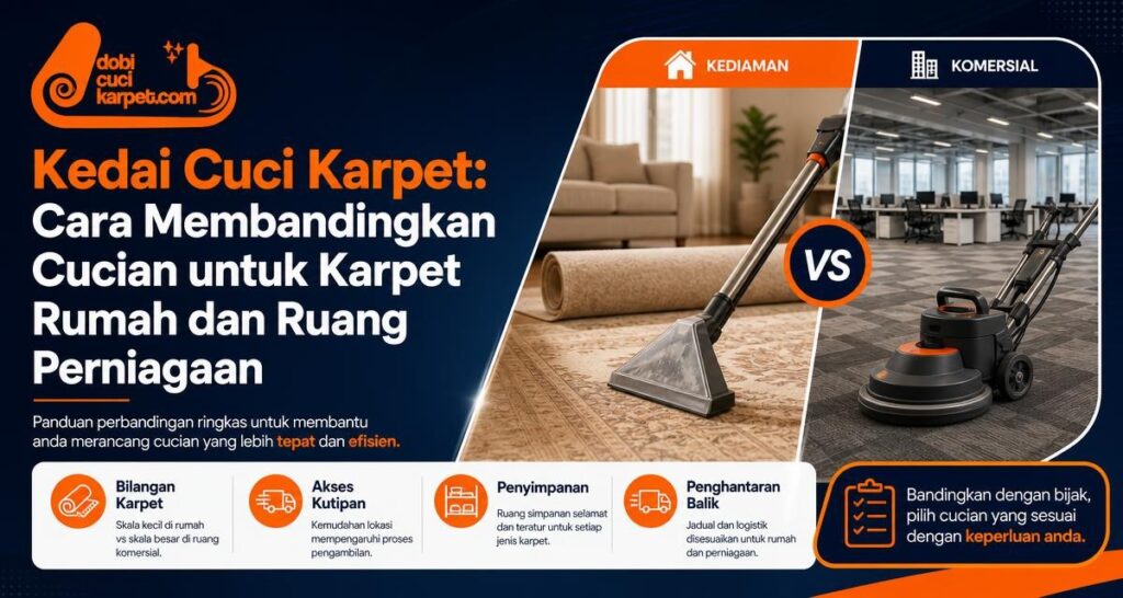 Kedai Cuci Karpet: Cara Membandingkan Cucian untuk Karpet Rumah dan Ruang Perniagaan - Dobi Cuci Karpet
