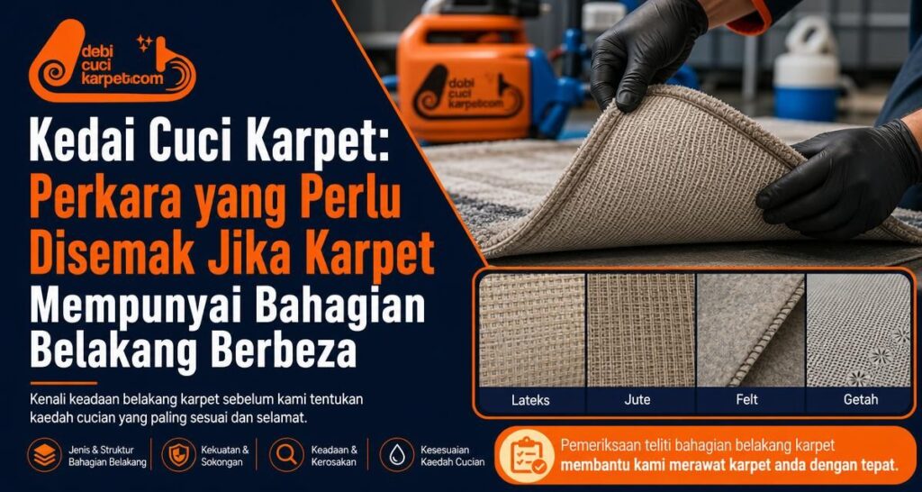 Kedai Cuci Karpet: Perkara yang Perlu Disemak Jika Karpet Mempunyai Bahagian Belakang Berbeza - Dobi Cuci Karpet