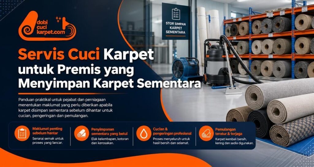Servis Cuci Karpet untuk Premis yang Menyimpan Karpet Sementara - Dobi Cuci Karpet